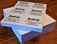 Fusion 8.5x11 (6-up) Die Cut Name Badge for Inkjet and Laser Desktop Printers 8.5x11" CARTON (200 Sheets Per Carton)